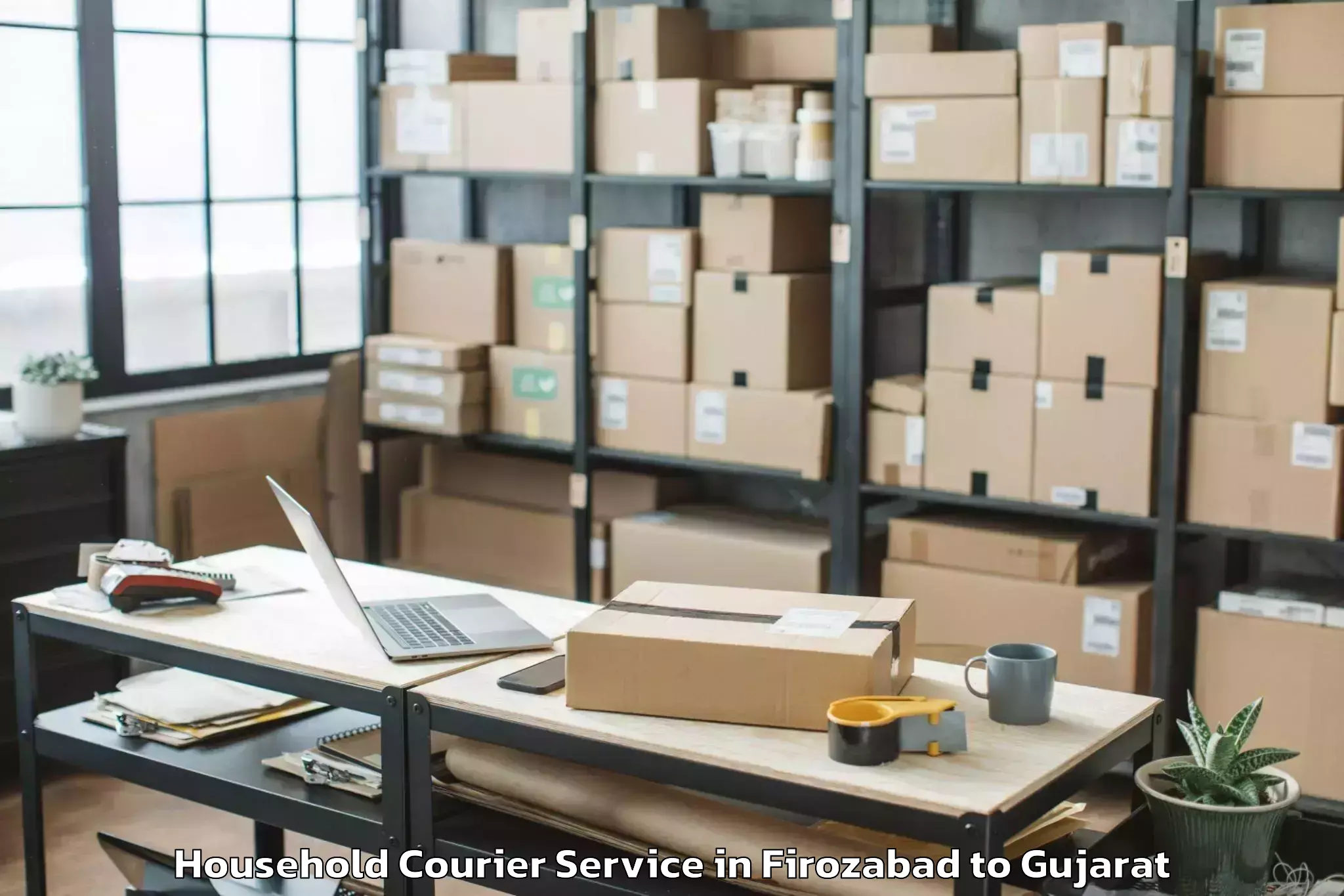 Hassle-Free Firozabad to Halol Household Courier